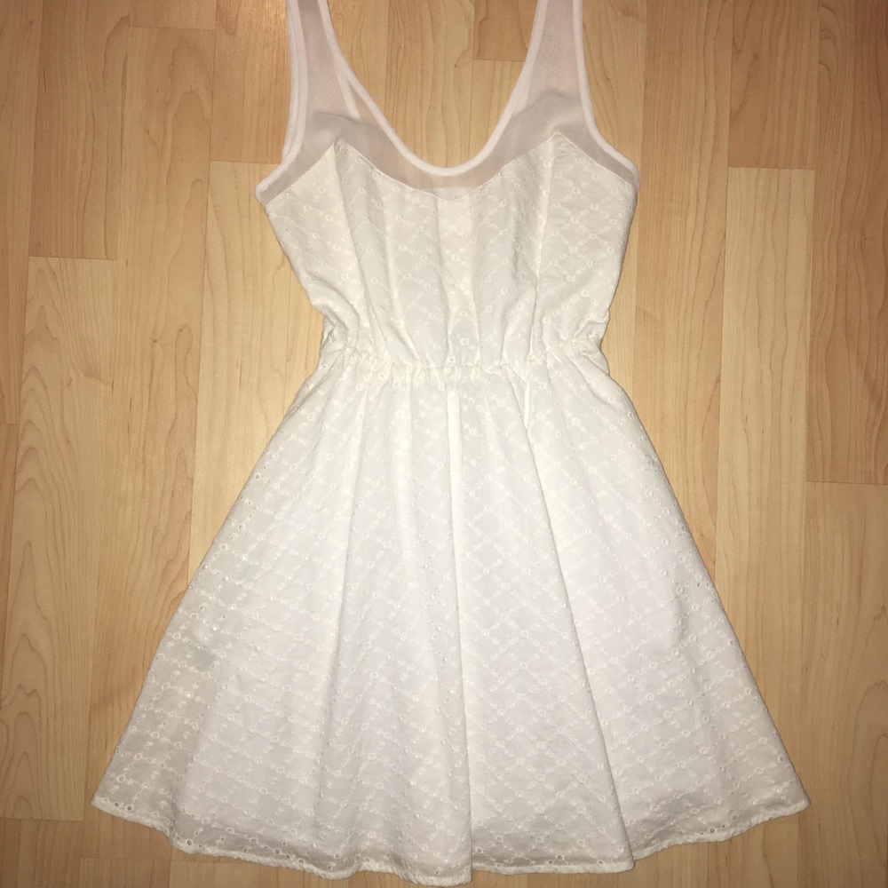 KENDALL & KYLIE EYELET MIDI DRESS